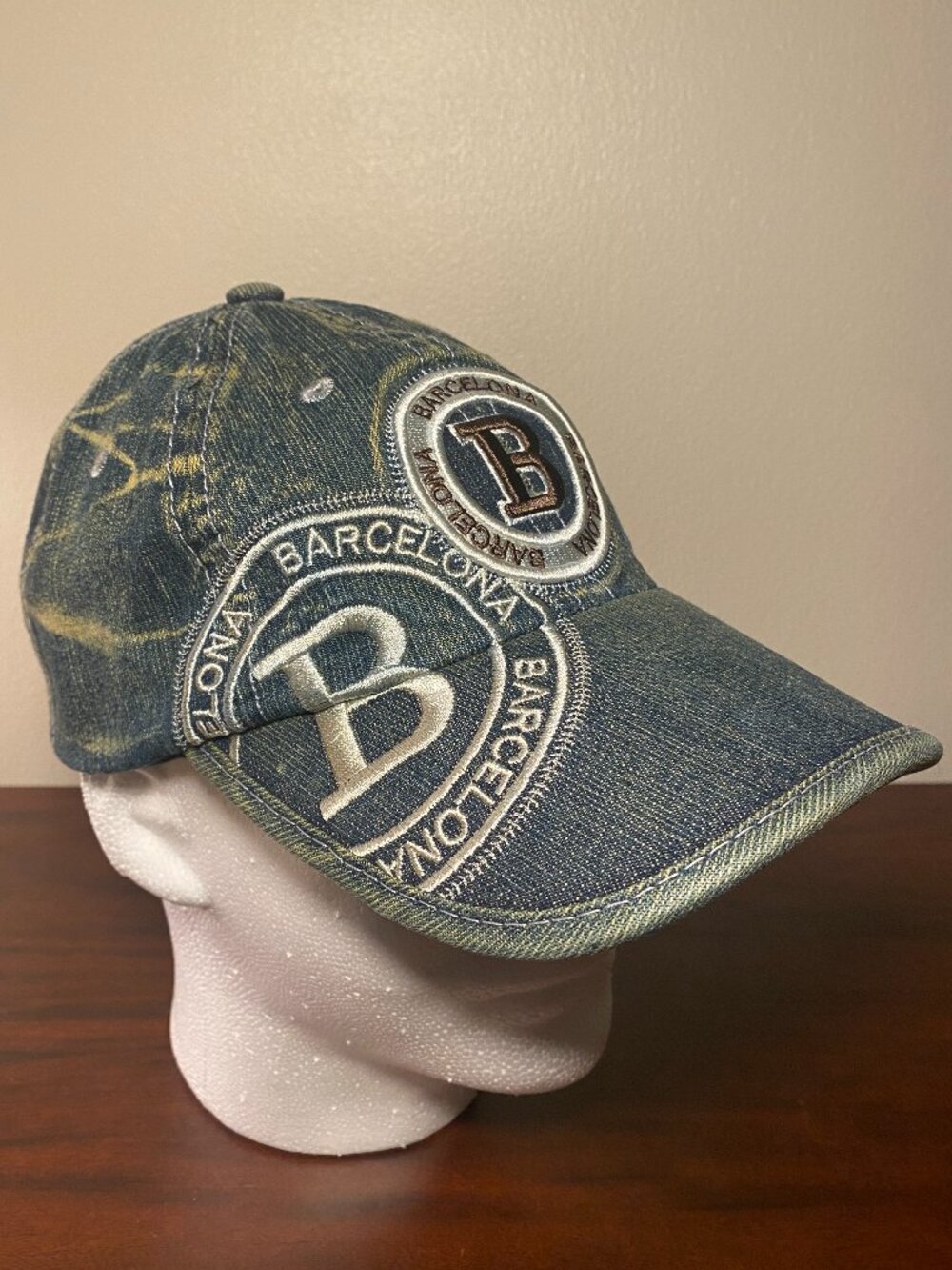 Robin Ruth Barcelona Denim Embroidered Snapback Hat